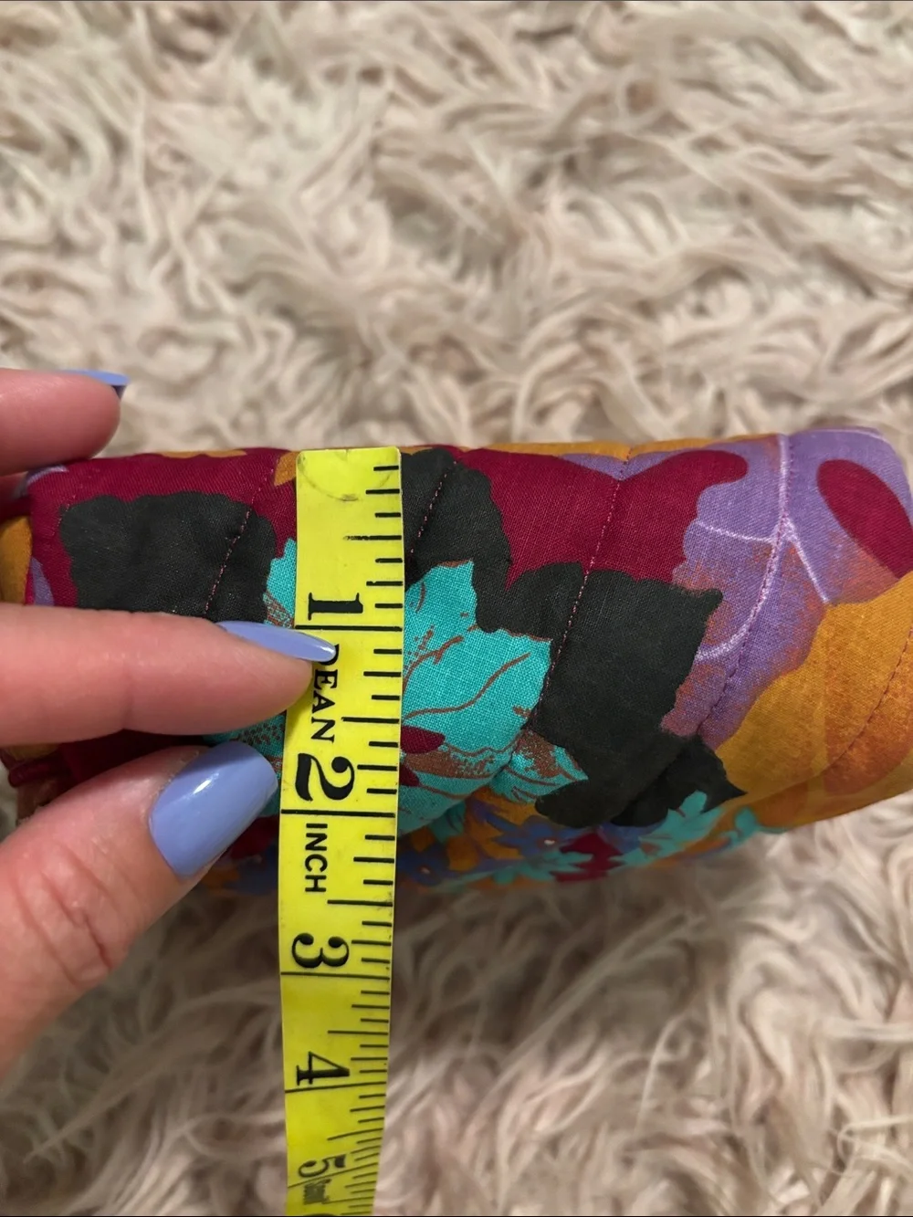 Vintage 80's Floral Cosmetic Bag